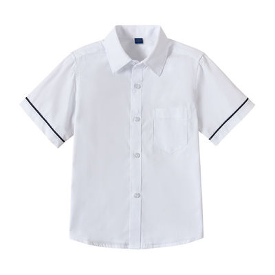 Vêtements scolaires chemises officielles chemises blanches personnalisées manches courtes ajustement régulier