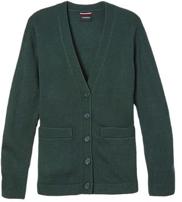 Vêtements scolaires en laine acrylique, pull cardigan tricoté, pull jumper à manches longues