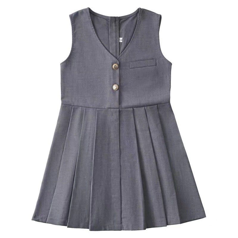 Uniformes pour enfants Pinafores style britannique Jupe de taille multiple Eco-friendly