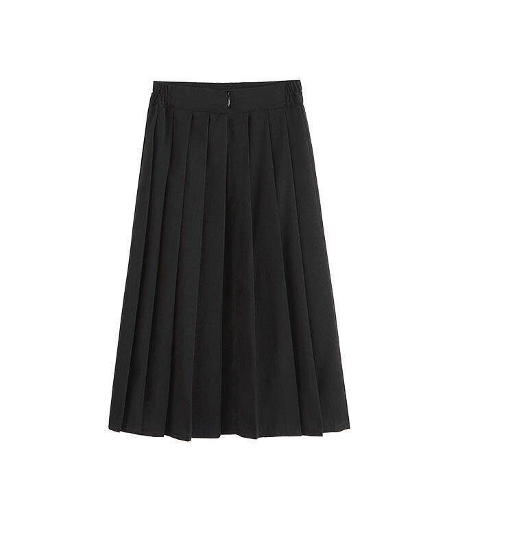 Des filles confortables Uniformes scolaires jupes plissées Couleur noire